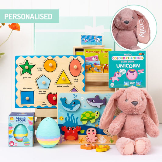 Personalised Bunny Cuddles Kids Hamper